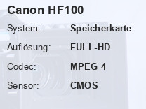 Canon HF100 Testbericht